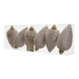 Набор шишек на елку Kaemingk 4,5x8 см 6 шт 28602