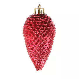Набор шишек на елку Kaemingk 8 см 6 шт красный