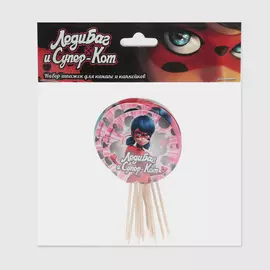 Набор шпажек Batman ЛедиБаг для канапе, 12 шт