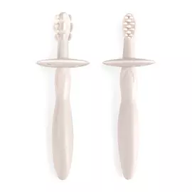 Набор силиконовых зубных щеток Happy Baby pink