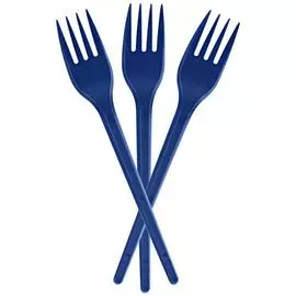 Набор синих вилок Мистерия пластик 16,5 см 12 шт