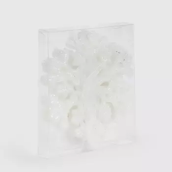 Набор снежинок Golden Art с блеском 8 см 4 шт