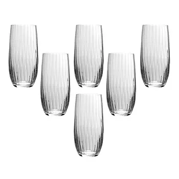 Набор стаканов Crystalex Waterfall клаб высокие 350 мл 6 шт