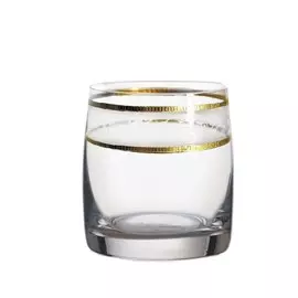 Набор стаканов для виски Crystal Bohemia ideal золото 290мл 6шт