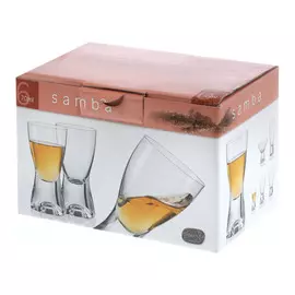 Набор стаканов для водки Crystal Bohemia Samba микс 6 цветов 70мл 6 шт