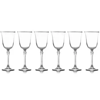 Набор стаканов для воды Lareine Gemma платина 280 мл 6 шт