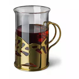 Набор стаканов в подстаканнике APOLLO genio Cite Gold 250 мл 2 шт,