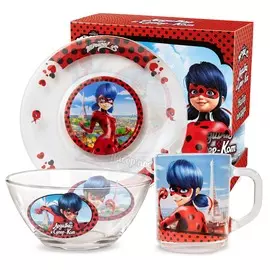 Набор стеклянный ND Play Леди Баг 3 предмета