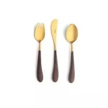 Набор столовых приборов Cutipol Alice br.gold детский 3 предмета