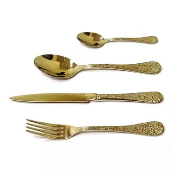 Набор столовых приборов Herdmar Betty Champagne PVD 6 персон 24 предмета