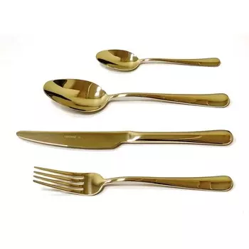 Набор столовых приборов Herdmar Luxor Champagne PVD 6 персон 24 предмета