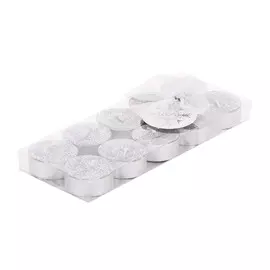 Набор свечей чайных 10шт серебро Edg