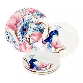 Набор тарелок Ceramica cuore peacock 1х29см 4х23см