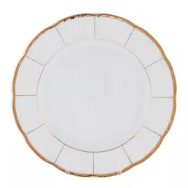 Набор тарелок десертных 19 см Thun1794 менуэт, декор отводка золото, золотые держатели