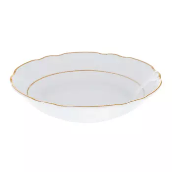 Набор тарелок для супа (coup-soup) 19см Thun1794 опал декор широкий кант платина, золото