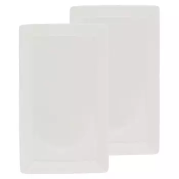 Набор тарелок сервировочных прямоугольных Gipfel Diana 27х17 см 2шт белый