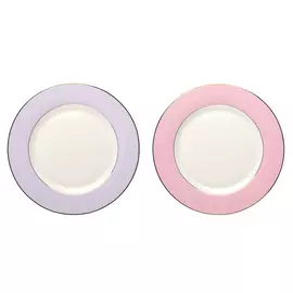 Набор тарелок Top Art Studio Империал 26 см 2 шт лаванда/чайные розы