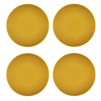 Набор тарелок Top Art Studio Желтый карри 22 см 4 шт