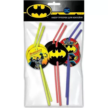 Набор трубочек для коктейля Batman 6 шт