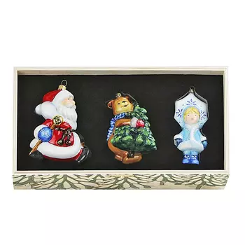 Набор украшений Komozja елочных Снегурка и Дед Мороз