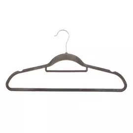 Набор вешалок Eisho 10 шт флок серый 45х22