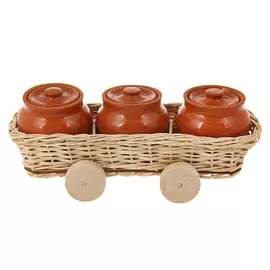 Набор вк специи тележка лоза Вятская керамика