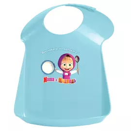 Нагрудник детский с аппликацией "Маша и Медведь"