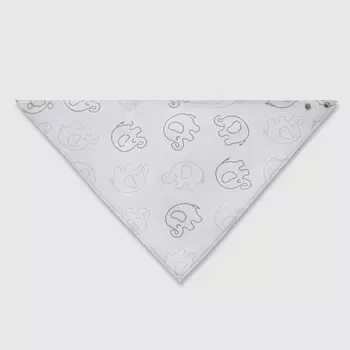 Нагрудник Diva Kids Слоны серый