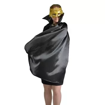 Накидка дракулы Гаргамелла атласная черный 180-190