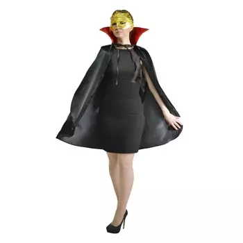 Накидка дракулы Гаргамелла атласная красно-черный 130-140