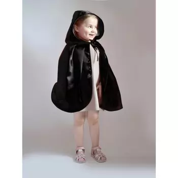 Накидка Larisol Kids атласная детская черная Р.50