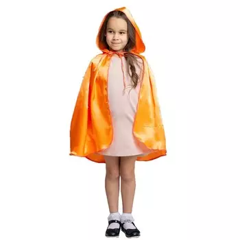 Накидка Larisol Kids атласная детская оранжевая р.50