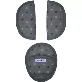 Накладки на ремни безопасности Dooky Universal Harness Pads 126922 Grey Stars
