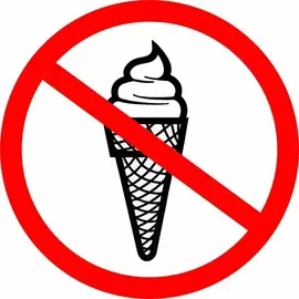 Наклейка маленькая Duck and Dog 26 с мороженым не вхо