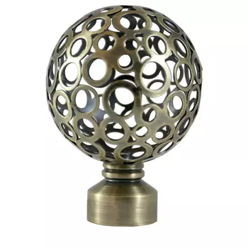 Наконечник Уют Ост Шар ажурный D16 2 шт Бронза