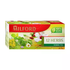 Напиток чайный Milford 12 трав 20 пакетиков