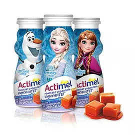 Напиток кисломолочный Actimel детский Сливочная ириска 2,5% 100 г