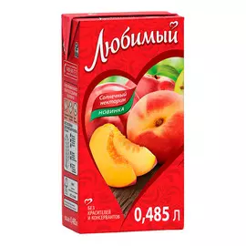 Напиток сокосодержащий Любимый Солнечный нектарин 0,485 л