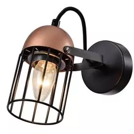 Настенный светильник Rivoli Anemon A1 Черный/медь 1хE27 40W