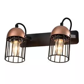 Настенный светильник Rivoli Anemon A2 Черный/медь 2хE27 40W