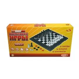 Настольная игра ABtoys 3 в 1 Шахматы Шашки Нарды магнитные