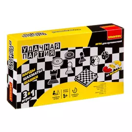Настольная игра BONDIBON Удачная партия 3в1 шахматы, шашки, нарды 20 см