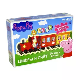 Настольная игра Peppa Pig Паровозик-пазл. Цифры и счет