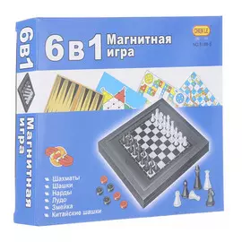 Настольная магнитная игра 6 в 1 Junfra