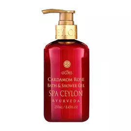 Натуральный аюрведический гель для ванны и душа Spa Ceylon РОЗА И КАРДАМОН 250 мл