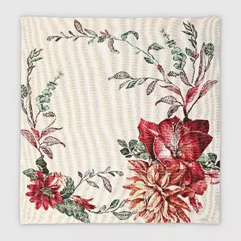 Наволочка Eurotex 44х44 см кремово-бордовый (7704-45)