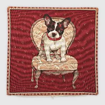 Наволочка Eurotex 44х44 см кремово-бордовый (7717-45)