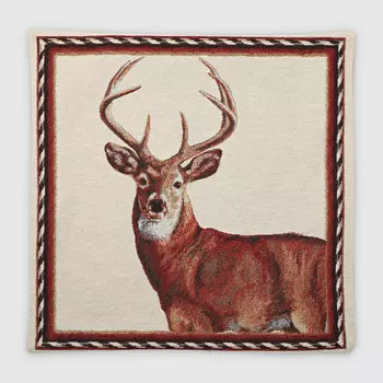 Наволочка Eurotex 44х44 см кремово-бордовый (7718-45)