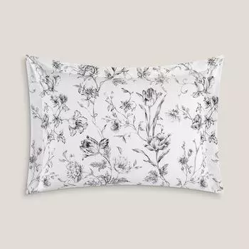 Наволочка Togas Эмиэл белый/серый 50x70 см