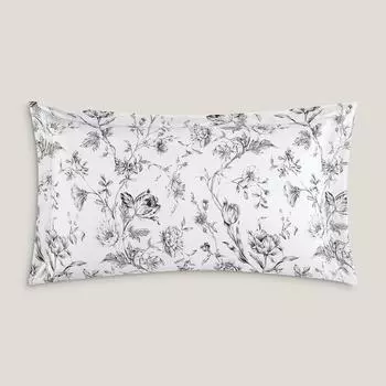 Наволочка Togas Эмиэл белый/серый 50x90 см